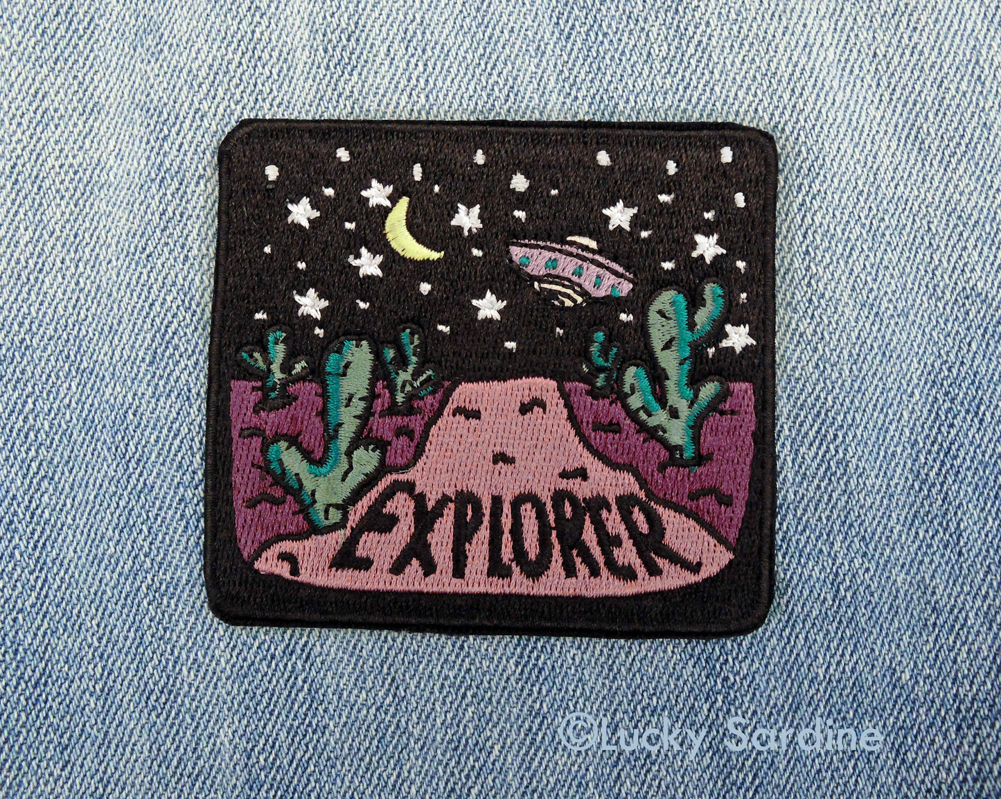 Desert Night, Spacecraft Explorer Embroidered Patch