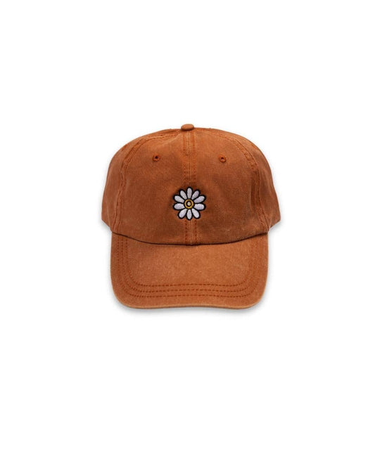 Daisy Bloom Dad Hat | Sunset Orange
