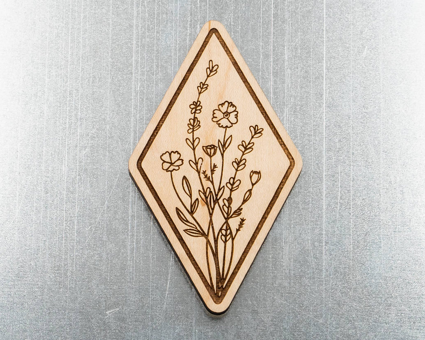 Wildflower Wood Magnet